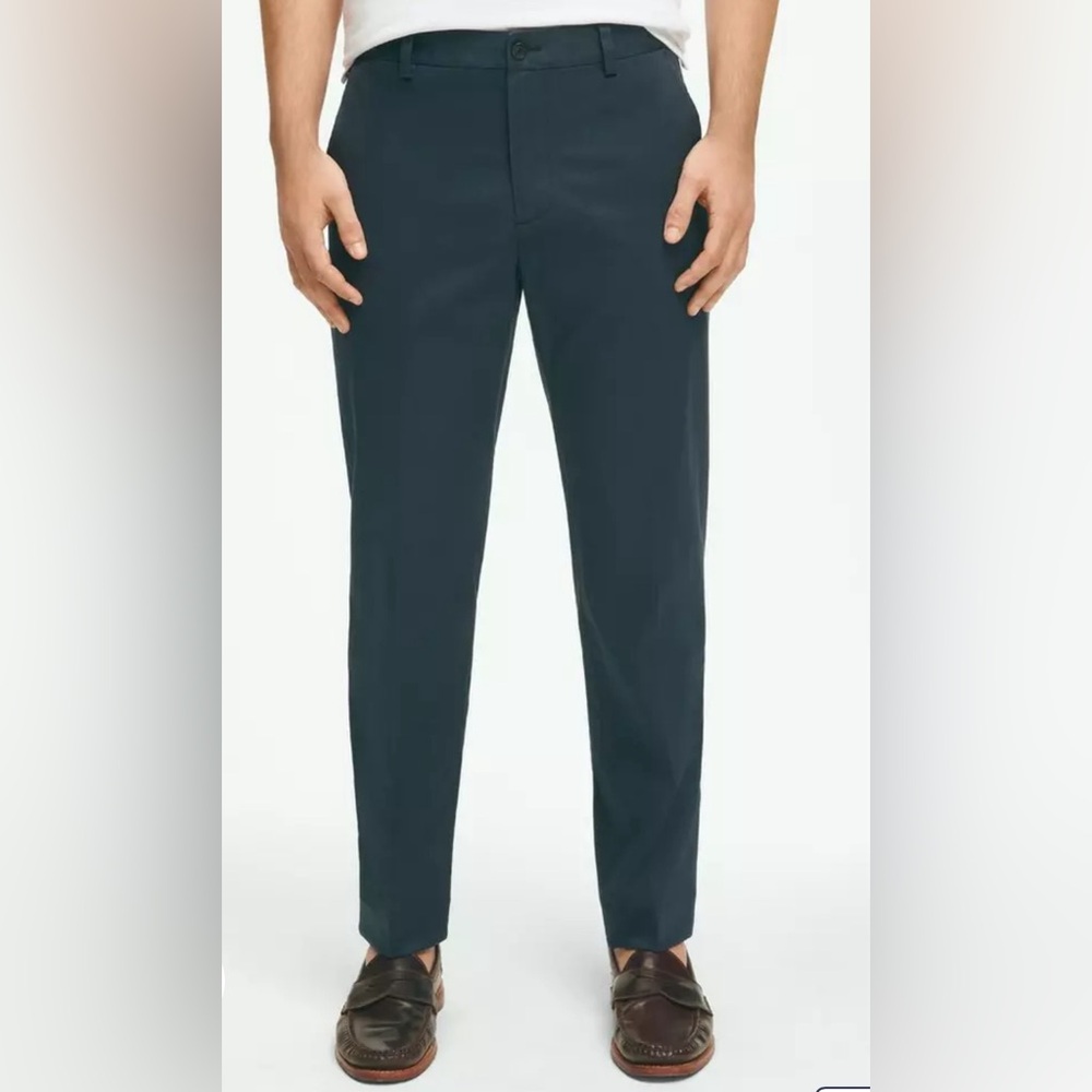 Brooks Brothers Navy Advantage Chino Stretch Milano Fit dress pants size W44/L30